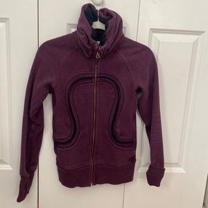 Lululemon Cuddle Up Jacket Heathered Plum 2 XXS